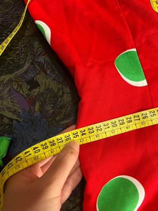 Traje Flamenca Rojo Lunares Verdes