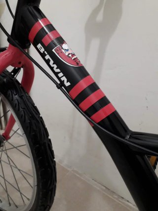 Bicicleta BTWIN Niña 20 pulgadas Negra/Rosa