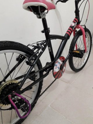 Bicicleta BTWIN Niña 20 pulgadas Negra/Rosa