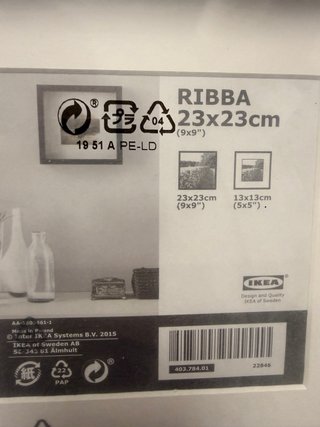 Marcos de fotos IKEA RIBBA beige y negro