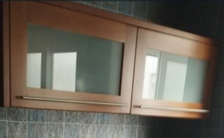 Platero doble madera y cristal