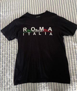 Camiseta Negra Roma Italia