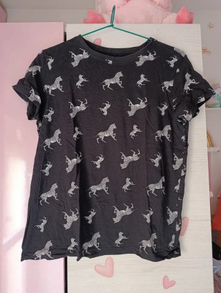 Camiseta estampada de cebras negra