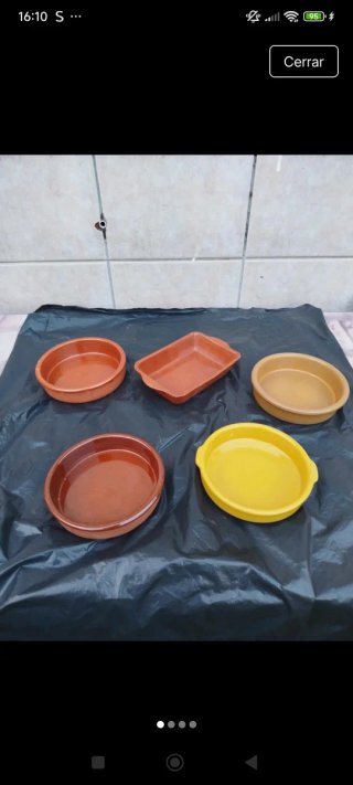 Conjunto 5 cazuelas terracota 18/20cm