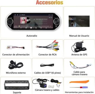 Radio coche Android 14 pantalla táctil 1DIN NUEVO