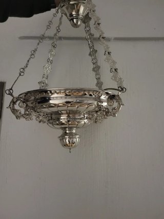 Lámpara Votiva Colgante Plata