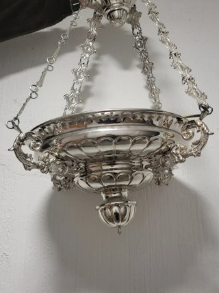 Lámpara Votiva Colgante Plata