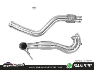 DOWNPIPE ALPHA COMPETITION PARA MERCEDES CLASE A 45 AMG / CLA 45 AMG - CATALIZADOR