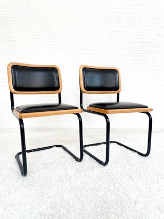 SILLA CESCA B32. TAPIZADA Y ESTRUCTURA LACADA