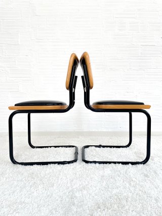 SILLA CESCA B32. TAPIZADA Y ESTRUCTURA LACADA