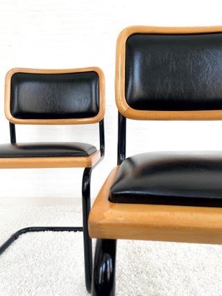 SILLA CESCA B32. TAPIZADA Y ESTRUCTURA LACADA
