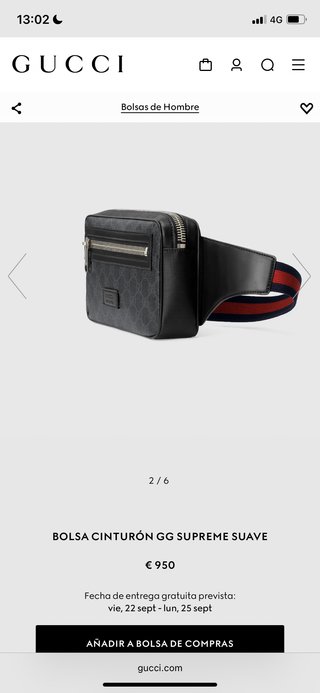 Bolsa Cinturón Gucci GG Supreme Suave