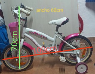 Bicicleta infantil U MIT GALA blanca y rosa