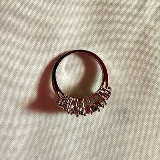 Anello Argento S925 con Zirconi Verdi