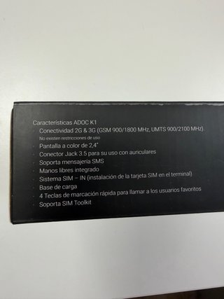 Teléfono Adoc K1 Negro