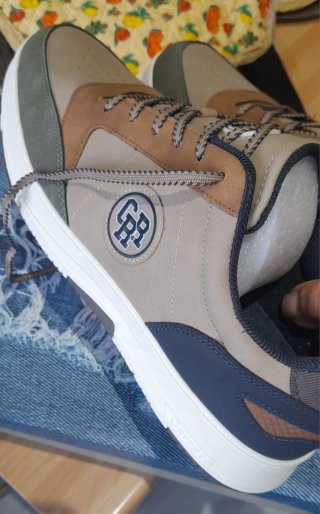 Sneakers Carrera Pelle Beige/Blu Taglia 44