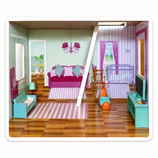 Casa de muñecas con muebles