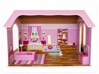 Casa de muñecas con muebles