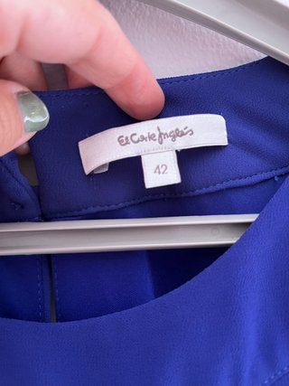 Vestido de fiesta azul plisado