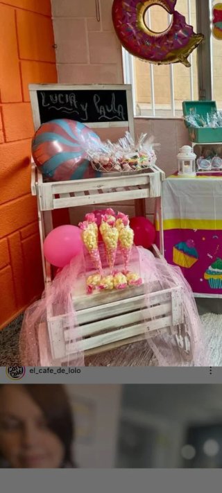 Carro mesa de chuches para eventos