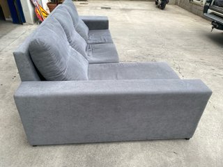 Sofá cheslong gris tela