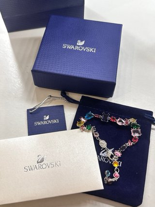 Pulsera Swarovski Multicolor Ajustable Nueva
