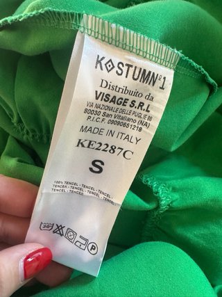 Vestito lungo verde Kostumn taglia S