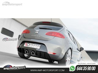 DIFUSOR TRASERO SEAT LEON 1P 2005-2012 NEGRO MATE