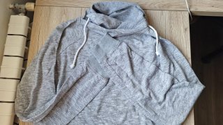 Sudadera gris cuello alto - Talla L