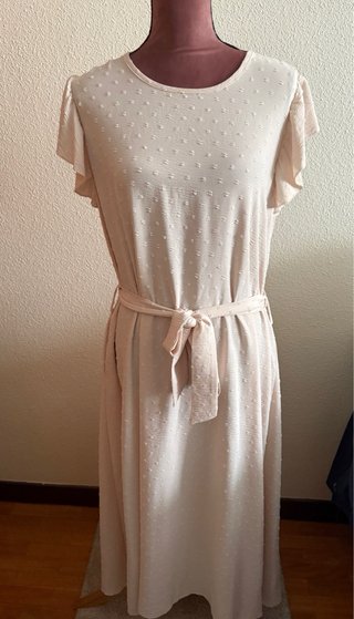 Vestido Verano Beige Talla L