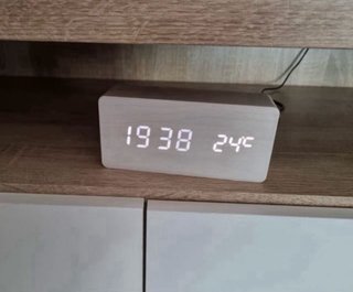 Reloj Despertador Madera Estilo Nórdico