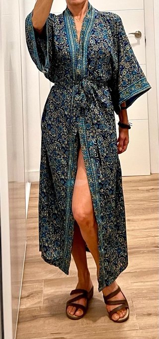 Túnica Kimono Batik Seda India
