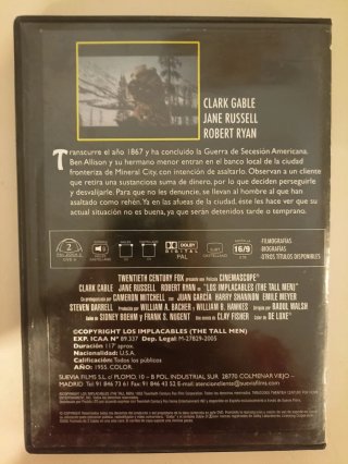 DVD Los Implacables Western Español