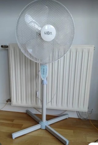 Ventilador de pie Lazer blanco