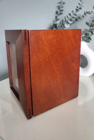 Marco de fotos madera diseño poliedro rectangular