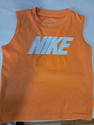 Camiseta sin mangas Nike niño naranja
