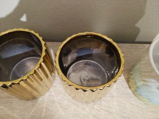 Lote 4 cubremacetas mini cerámica