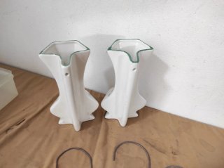 Coppia vasi ceramica da appendere
