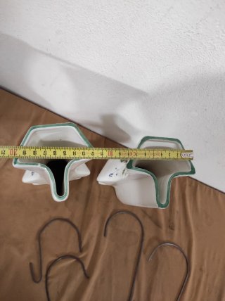Coppia vasi ceramica da appendere