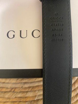 Cinturón Gucci Piel Hebilla Doble G Negro