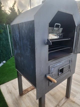 Horno de hierro para usar con leña