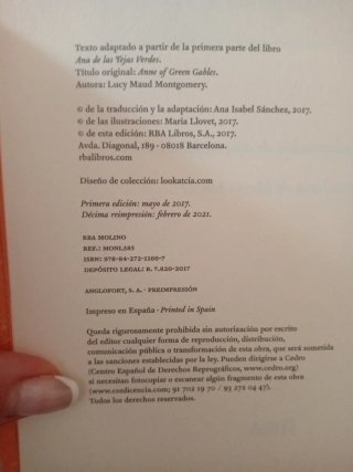 "La llegada'Ana de las tejas verdes=4.50+regalo