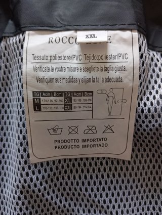 Chaqueta impermeable moto Rocco Negra