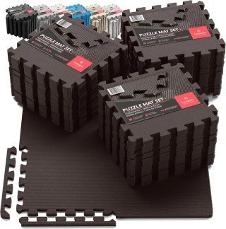 4 Paneles Goma Eva Puzzles Negros