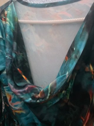 Vestido estampado multicolor manga larga