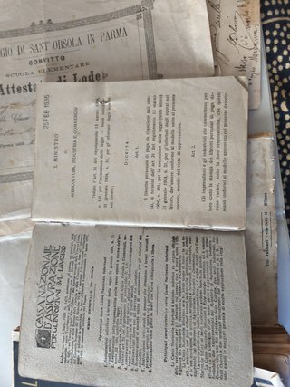 Documenti antichi: Almanacco, Attestati, Cartoline