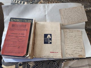 Documenti antichi: Almanacco, Attestati, Cartoline