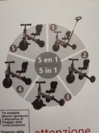 Triciclo evolutivo 5 en 1 blanco