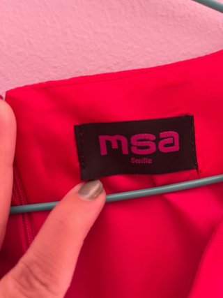 Vestido fiesta MSA rojo y morado