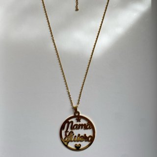 1Collar Mama te quiero Plateado o dorado de acero
